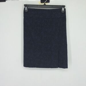 Margaret M Mecium Blue Pencil Stretch Skirt Knee-length Work Slit